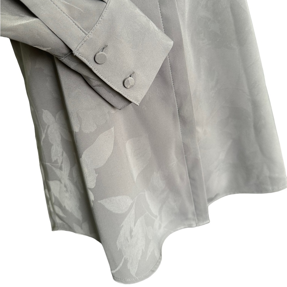 Chico's Gray Button Down Blouse - Size Small - image 6